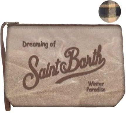Pochette Mc2 Saint Barth in Tessuto Wax Beige art. Aline Wax 1318 EMB