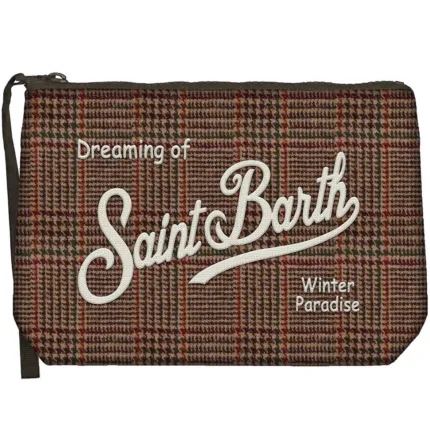 Pochette Mc2 Saint Barth in Lana Beige art. Aline Wool Galles 1118 Emb