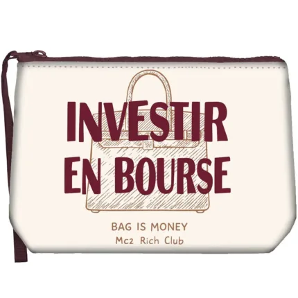 Pochette Mc2 Saint Barth Avorio con Dettagli Bordeaux art. Aline W Investir En Bourse 10