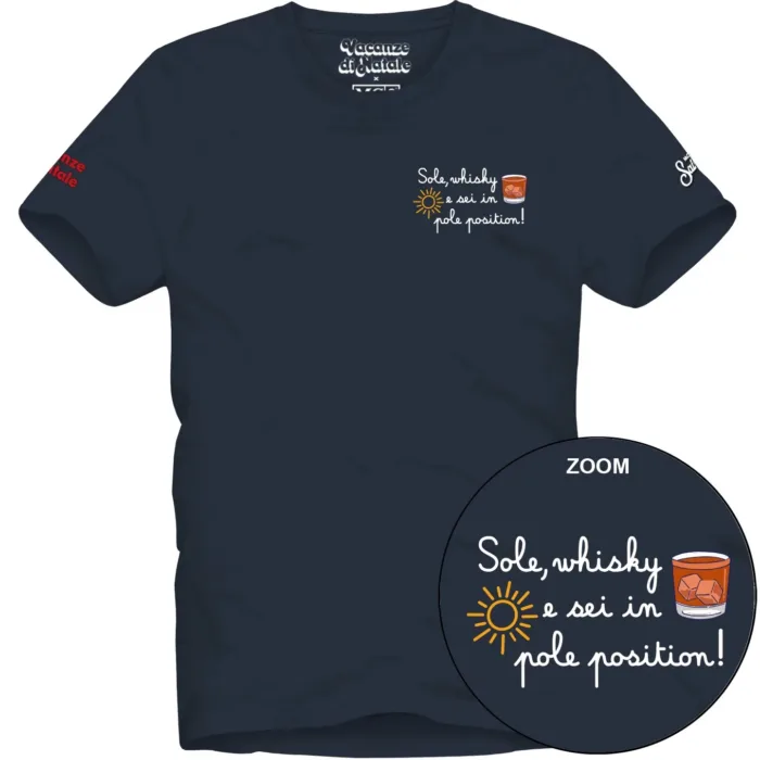 T Shirt Mc2 Saint Barth Blu art. Arnott Warm Sole Pole Position 61 EMB, foto 1 di 1