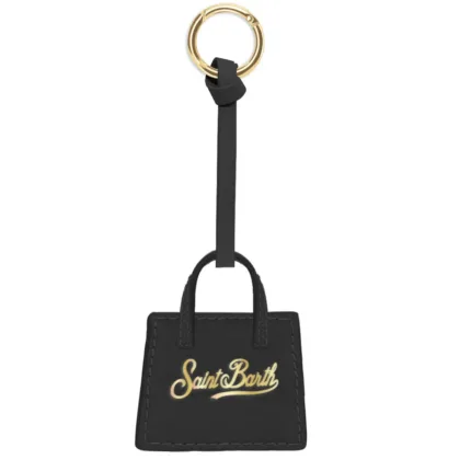 Portachiavi Mc2 Saint Barth Nero art. Bag Charm Leather Bag 00