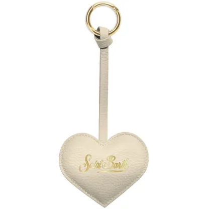 Portachiavi Mc2 Saint Barth Avorio art. Bag Charm Leather Heart 10