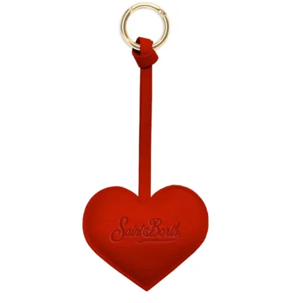 Portachiavi Mc2 Saint Barth Rosso art. Bag Charm Leather Heart 41