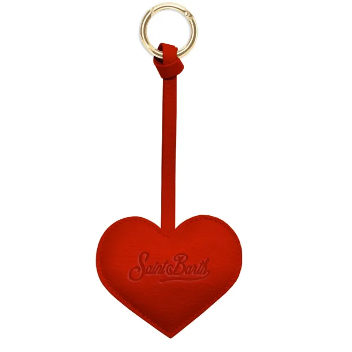 Portachiavi Mc2 Saint Barth Rosso art. Bag Charm Leather Heart 41, foto 1 di 1
