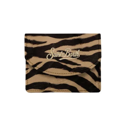 Porta Carte di Credito Mc2 Saint Barth In Cavallino Zebrato art. Card Holder Zebra Brushed Leather 1200