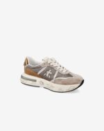 Sneakers Premiata Donna in Camoscio Beige art. Cassie 7675 - immagine 2