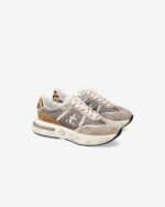 Sneakers Premiata Donna in Camoscio Beige art. Cassie 7675 - immagine 4