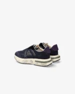 Sneakers Premiata Donna in Nylon e Camoscio Blu  art. Cassie 7680 - immagine 3