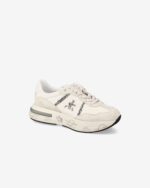 Sneakers Premiata Donna in Camoscio e Pelle Avorio art. Cassie 7682 - immagine 2