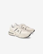 Sneakers Premiata Donna in Camoscio e Pelle Avorio art. Cassie 7682 - immagine 4