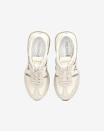 Sneakers Premiata Donna in Camoscio e Pelle Avorio art. Cassie 7682 - immagine 5