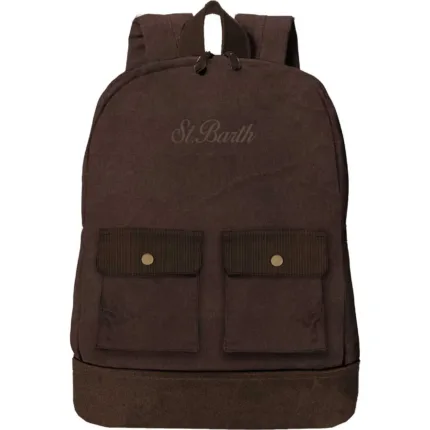 Zaino Mc2 Saint Barth In Cotone Cerato Marrone  art. CODY WAX
