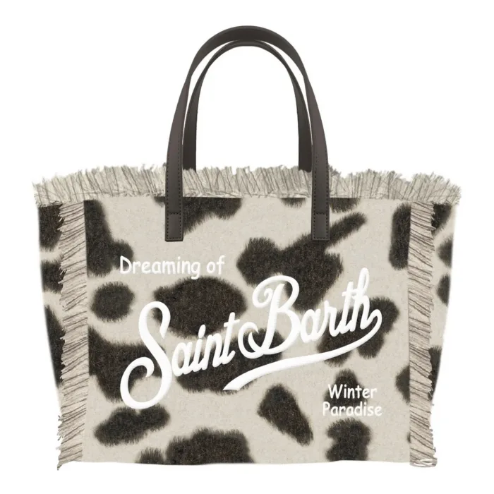 Borsa A Mano Media con Tracolla Mc2 Saint Barth in Lana Muccata art. Colette Felt Cow 10 Emb, foto 1 di 1