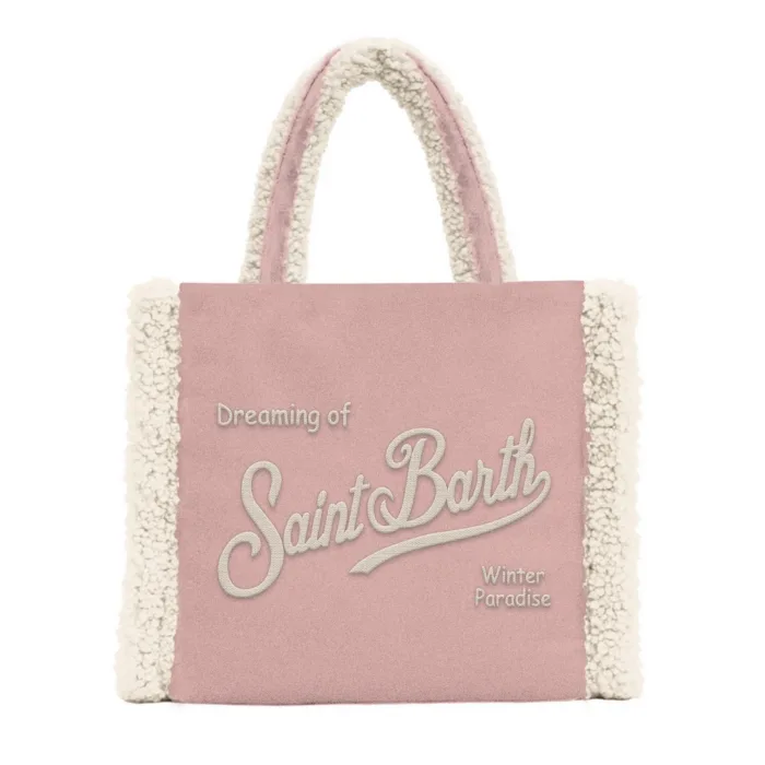 Borsa A Mano Media con Tracolla Mc2 Saint Barth in Camoscio Rosa art. Colette Shearling 2110 Emb, foto 1 di 1