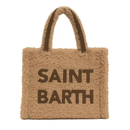 Borsa A mano Media Mc2 Saint Barth Beige Tortora art. Colette Teddy Maxi Logo 1118