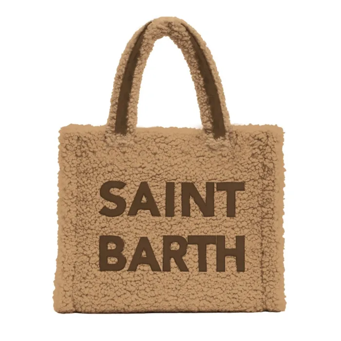 Borsa A mano Media Mc2 Saint Barth Beige Tortora art. Colette Teddy Maxi Logo 1118, foto 1 di 1