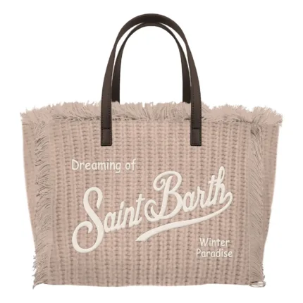 Borsa A Mano Media con Tracolla Mc2 Saint Barth in Lana Cipria art. Colette Wool Rib N 12 Emb
