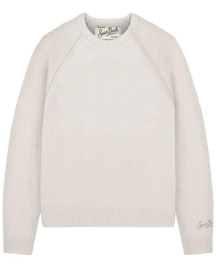 Maglione Girocollo Mc2 Saint Barth Panna art. Delphine Wool 10 Off White, foto 1 di 1