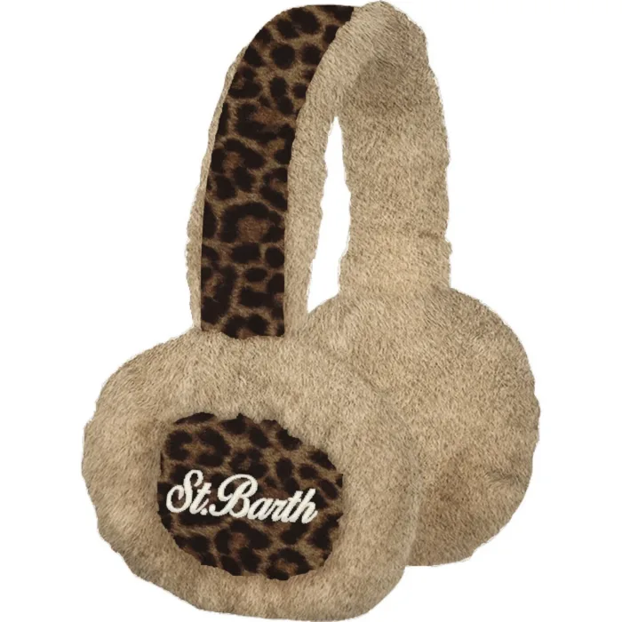Cuffie Earmuffes Mc2 Saint Barth Maculate con Pelliccia art. Earmuffs W N Fur Dark Leopard 18 EMB, foto 1 di 1