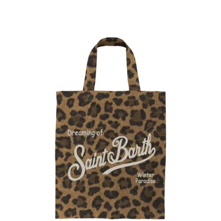 Borsa A Mano Media Mc2 Saint Barth In Feltro Maculato art. ESSENTIAL MINI FELT W LEO 18 EMB