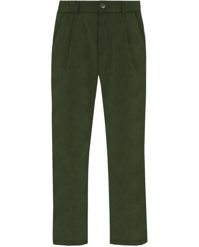 Pantalone con Pences Cotone Cerato Mc2 Saint Barth Verde Militare art. FUJI WORK WAX 52 MILITARY, foto 1 di 1