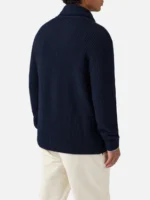 Cardigan Sciallato in Lana Costa Inglese Mc2 Saint Barth Blu art. Glasgow Wool 62 Night Blue - immagine 2