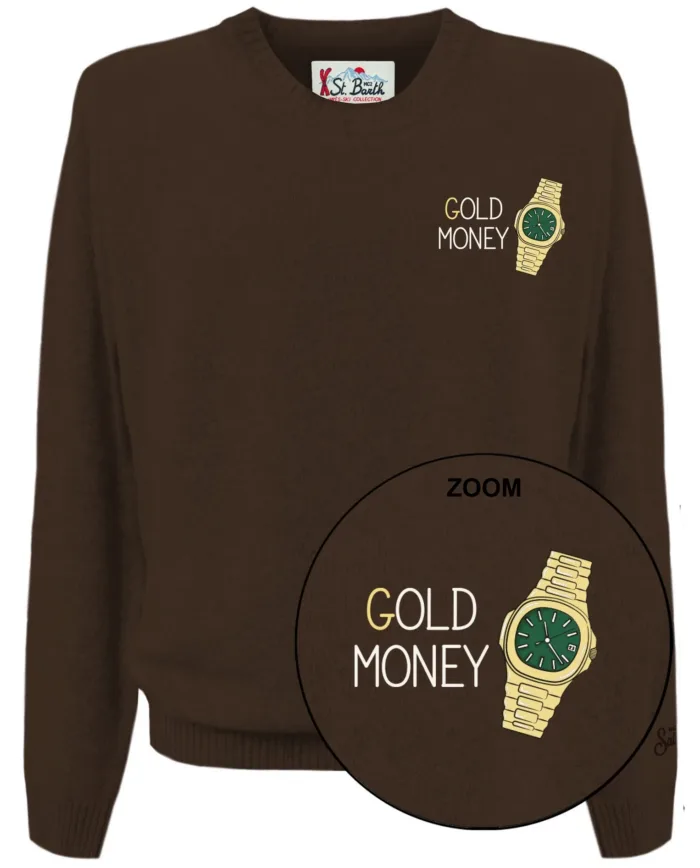 Maglione Girocollo Uomo Mc2 Saint Barth Marrone art. Heron Light Embry Gold Money 18H, foto 1 di 1
