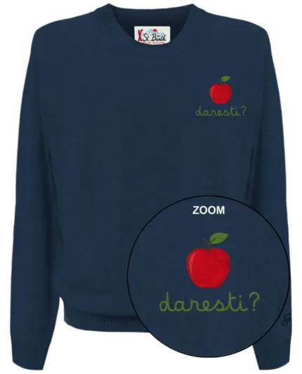 Maglione Girocollo Mc2 Saint Barth Blu art. Heron Light Embry Mela Daresti 61