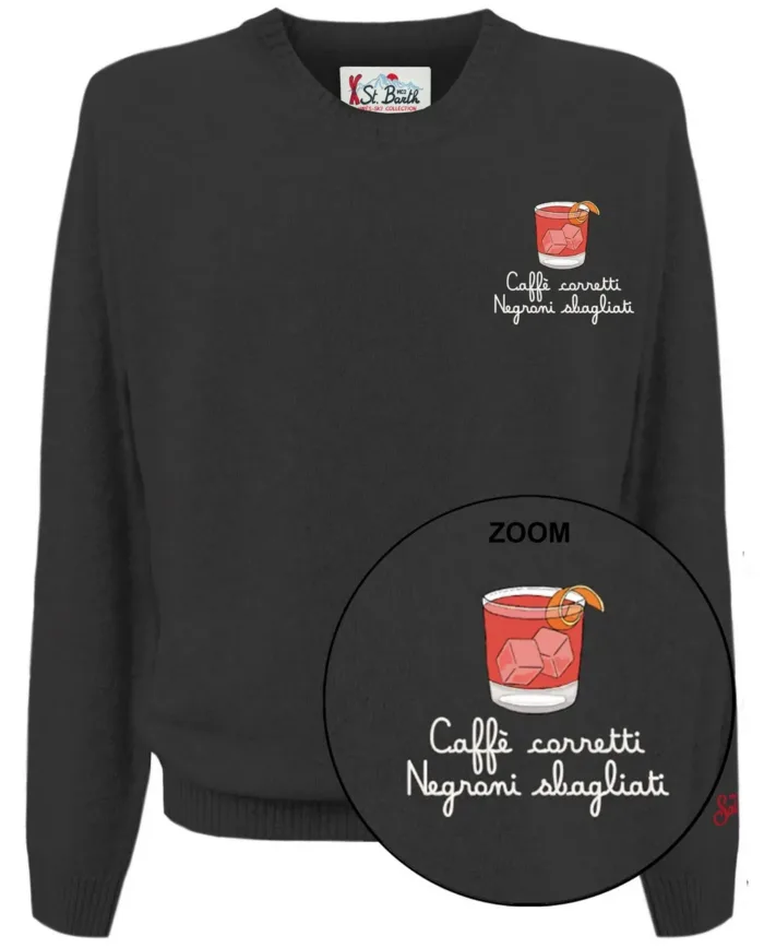 Maglione Girocollo Mc2 Saint Barth Nero art. Heron Light Embry Negroni Sbagliato 00, foto 1 di 1