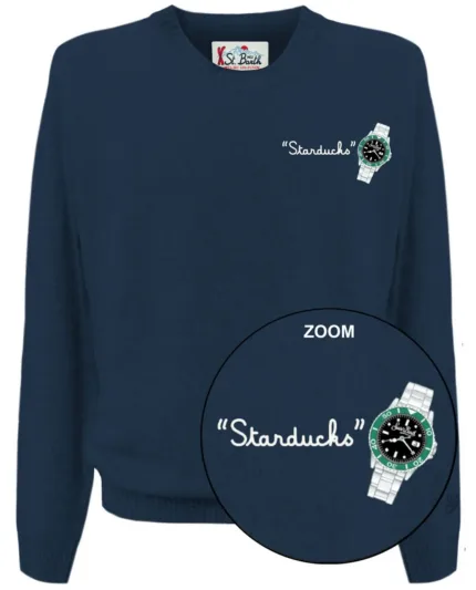 Maglione Girocollo Mc2 Saint Barth Blu art. Heron Light Embry Star Watch 61
