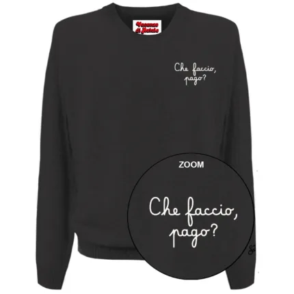 Maglione Girocollo Uomo Mc2 Saint Barth Nero art. Heron Light Embry Vacanze Che Faccio 00