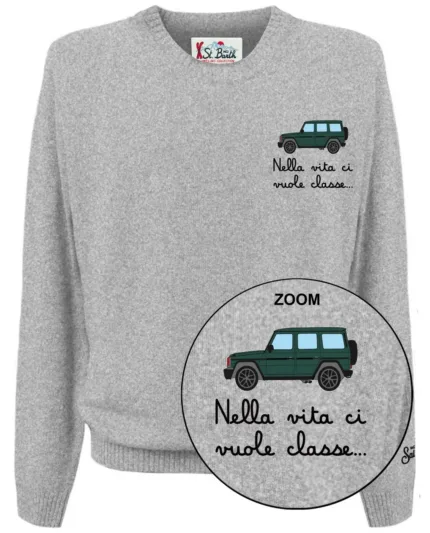Maglione Girocollo Mc2 Saint Barth Grigio art. Heron Light Embry Vita Classe 15 Ml