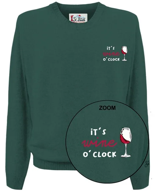 Maglione Girocollo Mc2 Saint Barth Verde art. Heron Light Embry Wine Oclock 51, foto 1 di 1