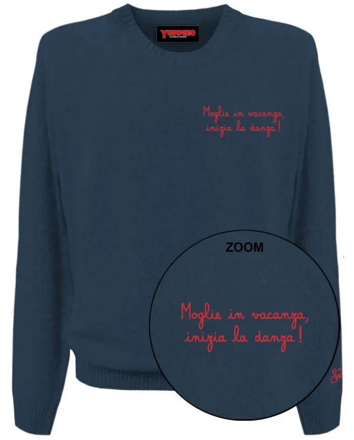 Maglione Girocollo Mc2 Saint Barth Blu art. Heron Light Embry Yuppies Moglie 61, foto 1 di 1