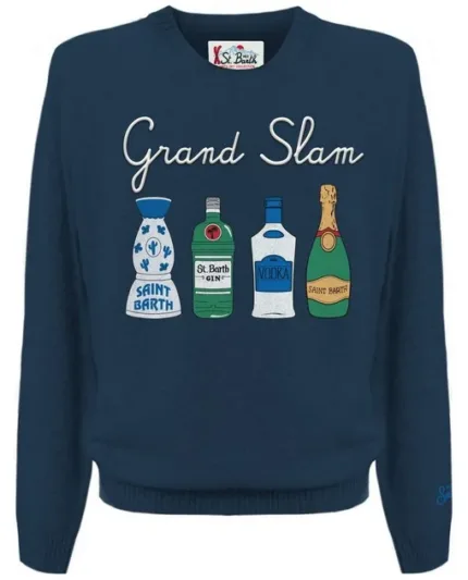 Maglione Girocollo Mc2 Saint Barth Blu art. Heron Grand Slam 61 EMB