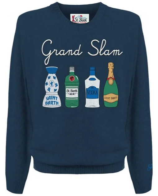 Maglione Girocollo Mc2 Saint Barth Blu art. Heron Grand Slam 61 EMB, foto 1 di 1