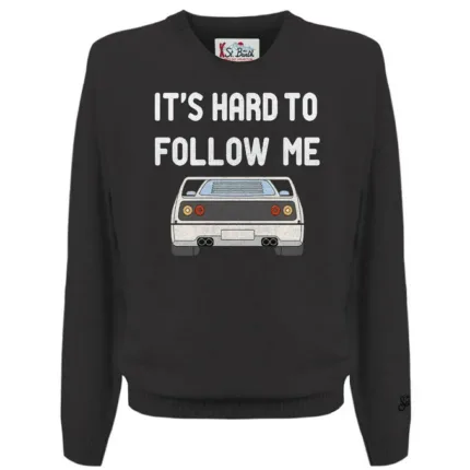 Maglione Girocollo Uomo Mc2 Saint Barth Nero art. Heron Hard Follow Car 00