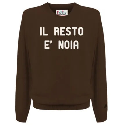 Maglione Girocollo Uomo Mc2 Saint Barth Marrone art. Heron Resto Noia 18H