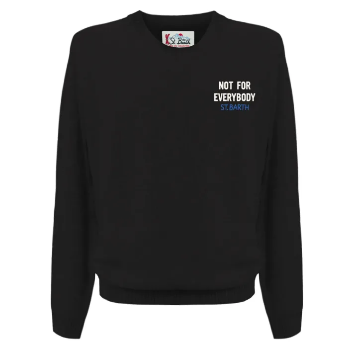 Maglione Girocollo Uomo Mc2 Saint Barth Nero art. Heron Rich Not Every Tequila 00 Emb, foto 1 di 1