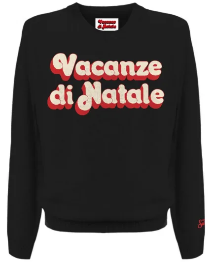 Maglione Girocollo Mc2 Saint Barth Nero art. Heron Vacanze Logo 0041
