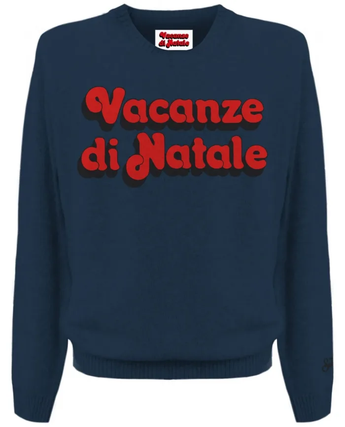 Maglione Girocollo Mc2 Saint Barth Blu art. Heron Vacanze Logo 6100, foto 1 di 1