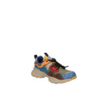 Sneakers Flower Mountain For Naturino Kids in Camoscio Grigio e Nylon Navy art. Yamano 3 Junior Mistral Blue Olive Mud 1C38 - immagine 4