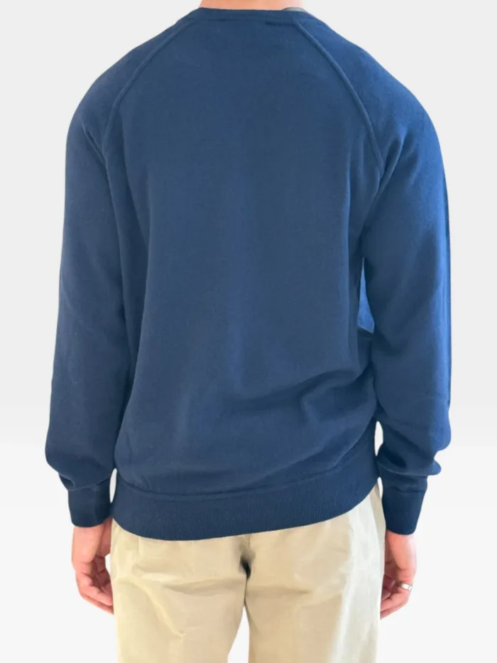 Felpa In Maglia Girocollo Filippo De Laurentiis in Misto Lana Cashmere Blu art. GC1MLR2A WC12R 891, foto 2 di 2