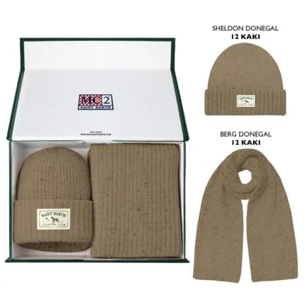 Kit Sciarpa e Cappellino in Lana Beige Mc2 Saint Barth art. KIT DONEGAL 12 KAKI