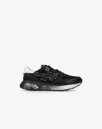 Sneakers Premiata Donna in Pelle e Camoscio Nero art. Lauryn 7803