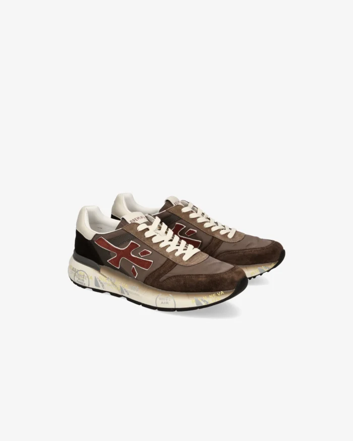 Sneakers Premiata Uomo in Camoscio E Nylon Marrone art. Mick 7714, foto 4 di 6