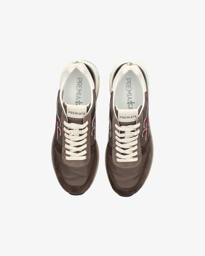 Sneakers Premiata Uomo in Camoscio E Nylon Marrone art. Mick 7714, foto 6 di 6