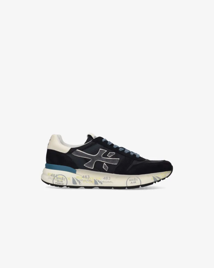 Sneakers Premiata Uomo in Camoscio Blu art. Mick 7716, foto 1 di 4