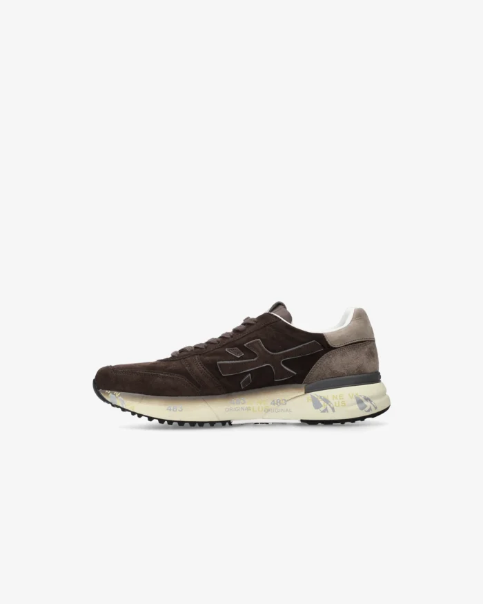 Sneakers Premiata Uomo in Camoscio Marrone art. Mick 7898, foto 5 di 6