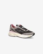 Sneakers Premiata Donna in Tessuto Nero e Camoscio Grigio art. Moerund 7793 - immagine 2